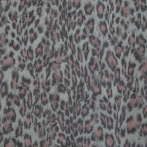 60" Wide Shannon Fabrics Luxe Cuddle Leopard Blush/Gey 100% Polyester