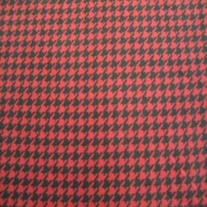 45" Houndstooth Red and Black