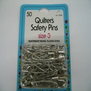 Quilters Safety Pins Size 3 (50/pack)