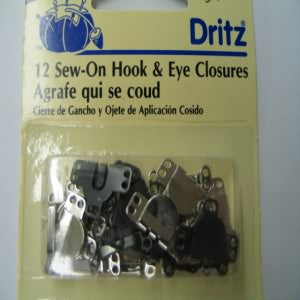 Hook & Eye Closures Sew-On (4/pack)