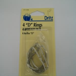 Dritz "D" rings 1 1/2" (4/pack)