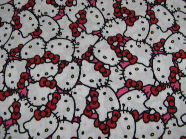 45" Wide Hello Kitty Packed Multi Color 100% Cotton