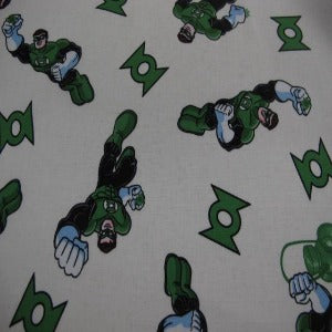45" Super Friends  100% Cotton Green Lantern Cream #WB004C1C