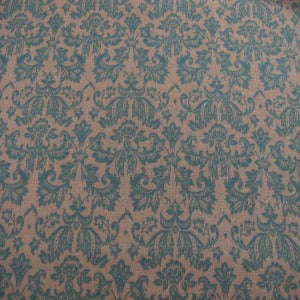 45" Petite Damask Black with Brown Background