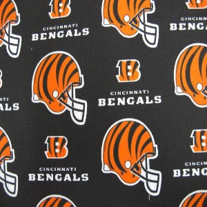 60" Wide NFL Cincinnati Bengals 100% Cotton #6229D