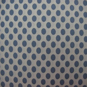 45” Dot 1/4" 100% Cotton Grey with White Background