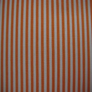 45” Stripes 1/4" 100% Cotton Orange and White