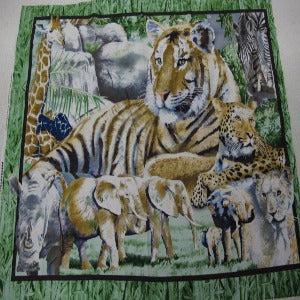 45" X 36" Panel It's Zoological Wall Hanging 100% Cotton Green #10019