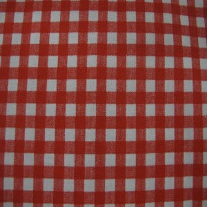 45” Check 1/4” 100% Cotton Red and White