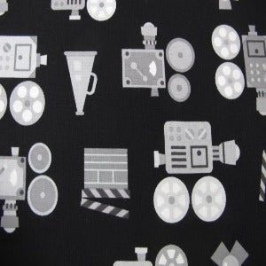 45" Let Me Entertain You 100% Cotton  Lights, Camera, Actiwith  Black #16334-184