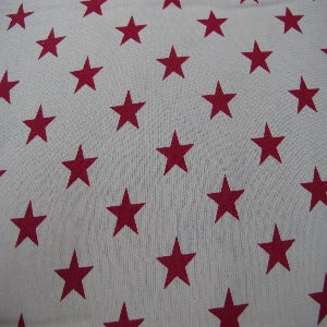 108" Patriotic Stars Red Antique Stars with Ivory Background #49189