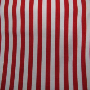 45”  Stripes 1/2" 100% Cotton Red and White