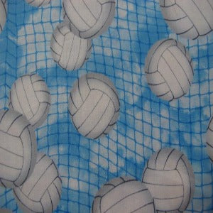45"  Volleyballs and Net 100% Cotton Blue #GAIL-C7042