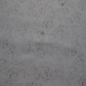 45" 101 Dalmatians 100% Cotton Outlines in Zinc #85010105