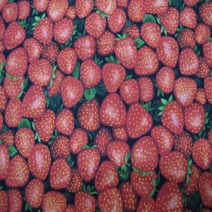 45" Wide 100% Cotton Garden Party Strawberries