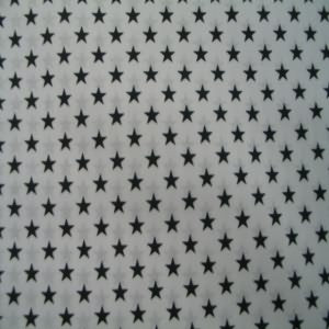45" Stars Black with White Background
