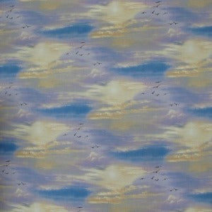 45" Wide 100% Cotton Birds in the sky