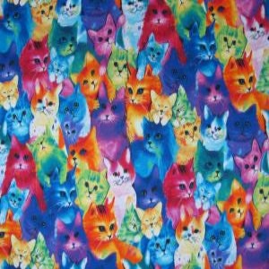 45" Wide Cat Multi Painted Bright CAT-C7485