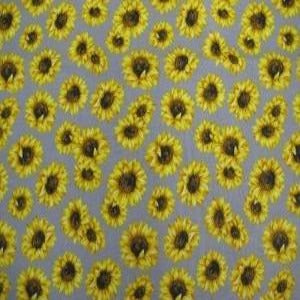 45" Sunflower 100% Cotton Light Grey