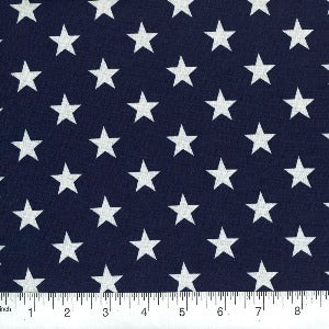 45” Wide Patriotic Big Stars Navy