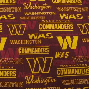 60" Wide 100% Cotton NFL Washington Commanders