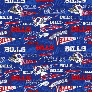 45" Wide Buffalo Bills Retro 100% Cotton