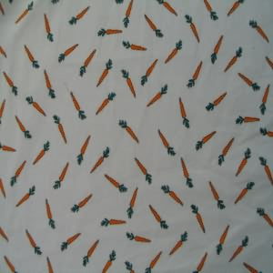 60" Carrots with White Background 100% Cotton