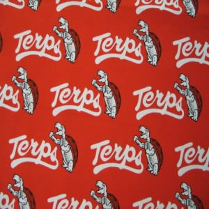 60" Terps Red 100% Cotton
