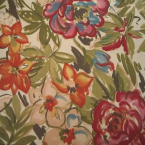 55" Outdoor Floral Russett and Red