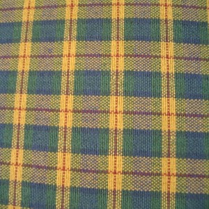 54" Upholstery Plaid Golden, Navy, Green, Red