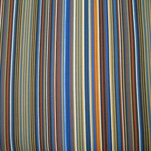 60" Polyester Stripe Blue, Navy, Rust