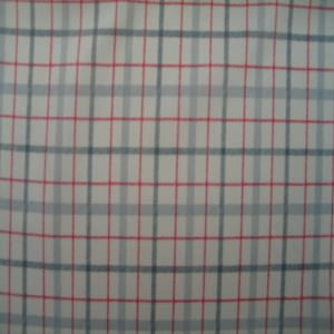 62" Poly Plaid White, Gray and Red