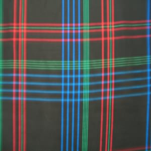 60" Poly/Rayon Plaid Black, Red, Blue and Green
