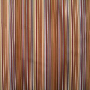 60" Poly Stripe Rust, Tan and White