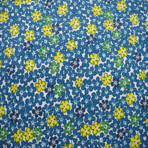 45" Quilter Calicos 100% Cotton Yellow and Blue #243