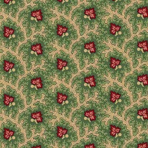 45" Wide 100% Cotton A Return to Elegance Garden Style Coral Reef (R3308 Green)