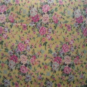 45" Floral Pink and Light Blue 100% Cotton