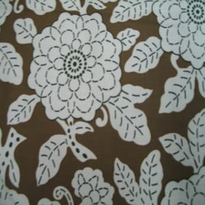 45" Floral City Girl Blue and Brown 100% Cotton