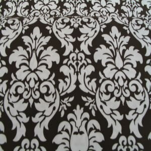 45" Dandy Damask 100% Cotton Brown and White