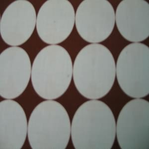 45" Disco Dot 2" Blue with Brown Background 100% Cotton