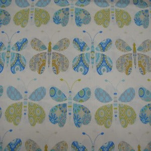 45" Butterfly 100% Cotton Blue
