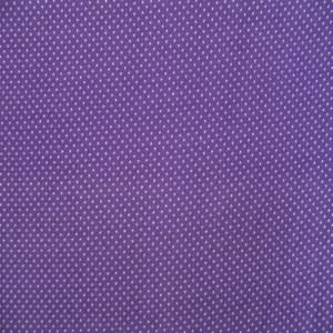 58" Rayon Dots White with Deep Purple Background