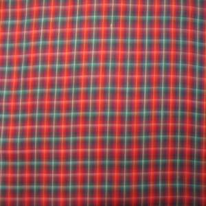 60" Rayon Plaid Red, Green and White