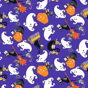 Henry Glass Glow in The Dark Boo Tossed Cats & Ghosts