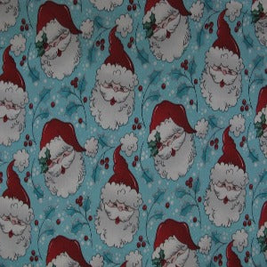 45" Wide Fabric Traditions Santa Faces 16321 ES Glitter