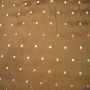58" Silk Dots, Pink, Green and Gold with Bronze Background #M569/B13 (Coordinates with Silk-22 and Silk-23)