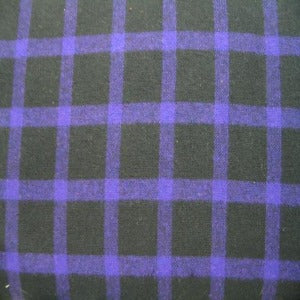 60" Suiting 75% Acrylic / 25% Polyester Plaid Black and Purple