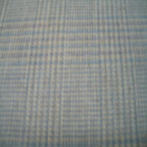 60" Suiting Silk Blend Plaid Tan and Blue
