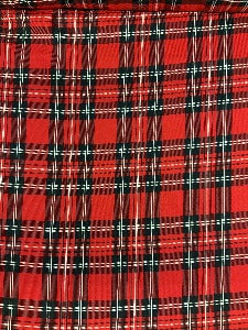60" Wide Tartan Plaid (Scottish Red)
