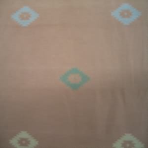 54" Southwest Design Blue, Peach and Green with Terra Cotta Background (RR)